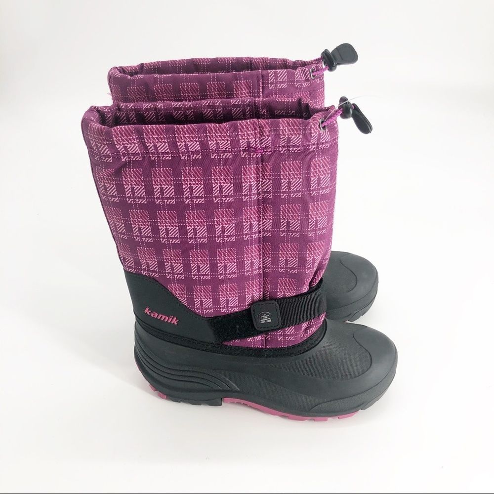 Kamik Waterproof Snow Boots Pink/Purple Sz 6 - Picture 2 of 5